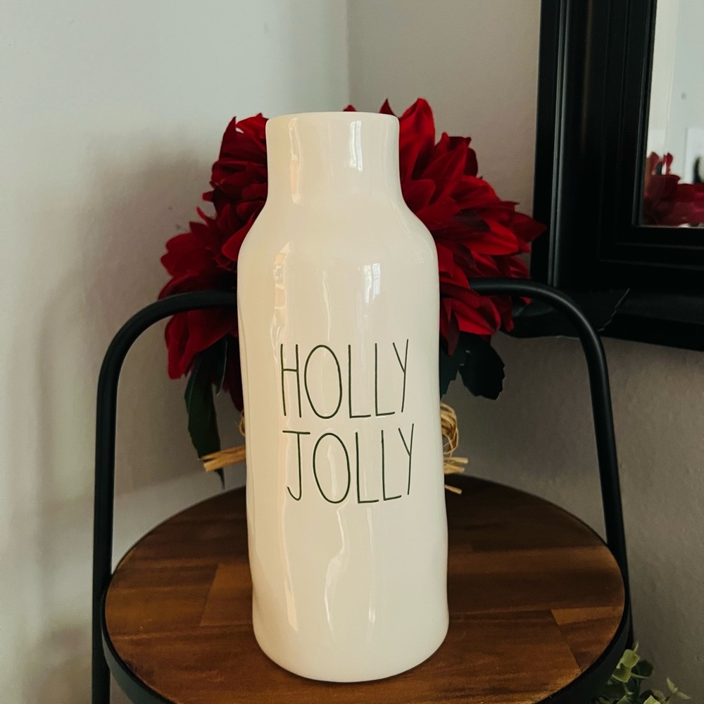 Rae Dunn  “Holly Jolly” Vase NEW